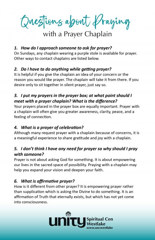 Praying with a Prayer Chaplain